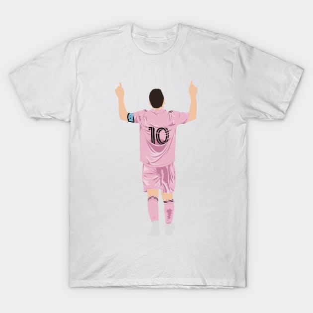 Miami Messi minimalist illustration inter T-Shirt by maoudraw